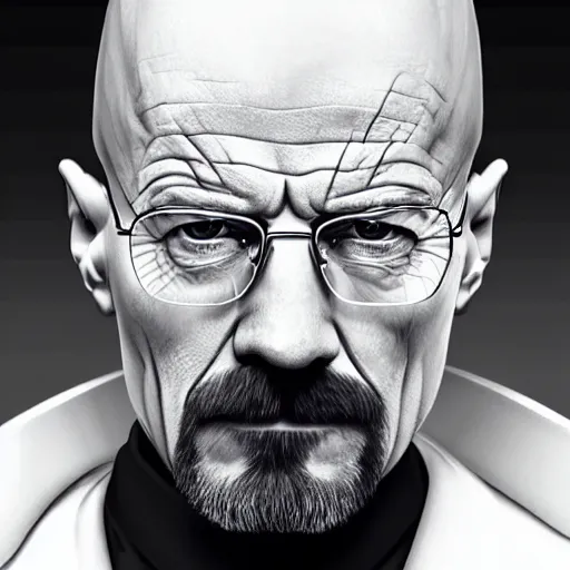 Image similar to Walter White with a large scar across his right eye, hyper realistic, shot on iPhone, 1080p, 4k resolution,