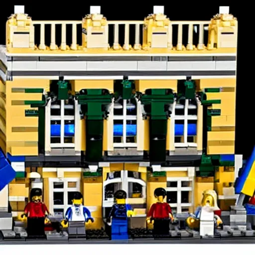 Image similar to mar - a - lago fbi raid lego set