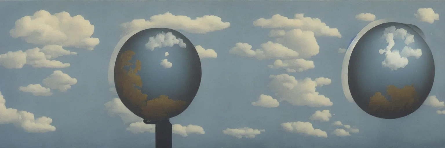 Image similar to globe painting magritte