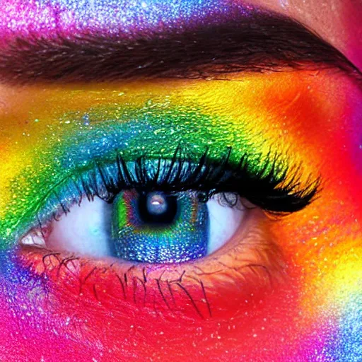 Image similar to rainbow cosmic eyes