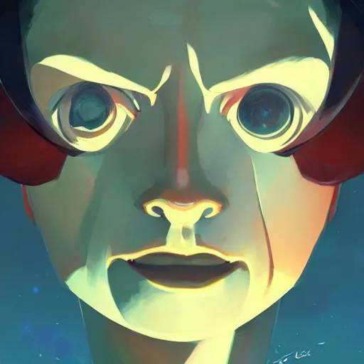 Image similar to face icon stylized minimalist space dandy, loftis, cory behance hd by jesper ejsing, by rhads, makoto shinkai and lois van baarle, ilya kuvshinov, rossdraws global illumination