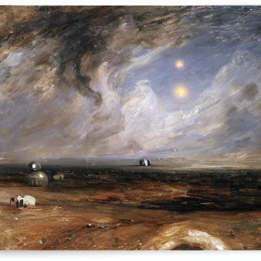 Prompt: Liminal space in outer space by John Constable