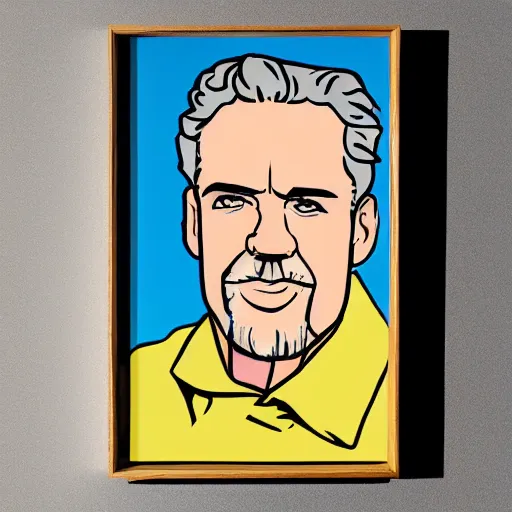 Prompt: jordan peterson, glass pane art