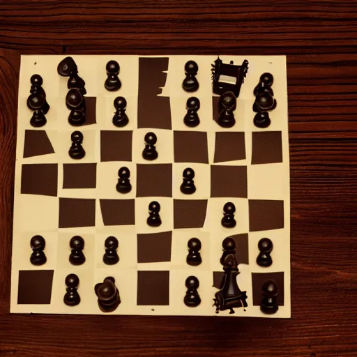 Prompt: an award winning photograph of a chess board