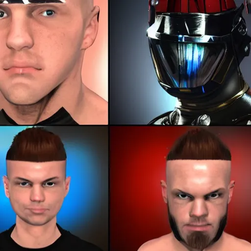 Image similar to Polish guy that has short hair that looks like a helmet and which is thin joins WWE, Realistic, HDR, Clear Image, HDD, Dynamic lighting,