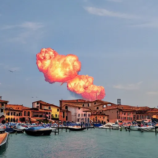 Image similar to a nuke explosion in chioggia