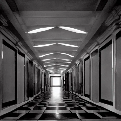 Image similar to stanley kubrick hallway, 1 9 6 0 s, 4 k