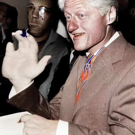 Prompt: a photo of bill clinton as a professional clown