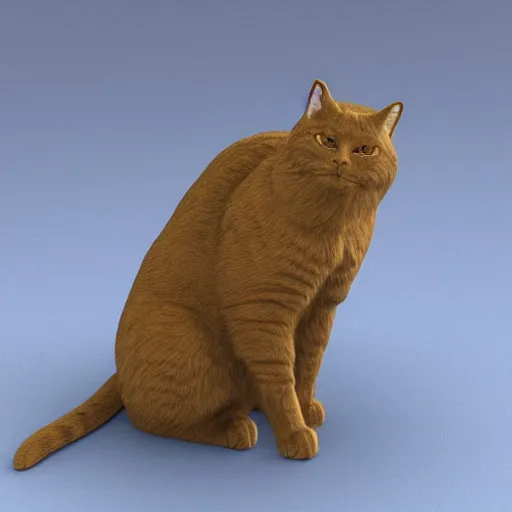 Image similar to 3 d model of a cat