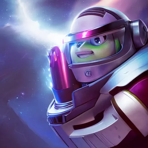 Image similar to portrait of elon musk as buzz lightyear, league of legends amazing splashscreen artwork, splash art, natural light, elegant, photorealistic facial features, intricate, fantasy, detailed face, atmospheric lighting, anamorphic lens flare, cinematic lighting, league of legends splash art, hd wallpaper, ultra high details by greg rutkowski