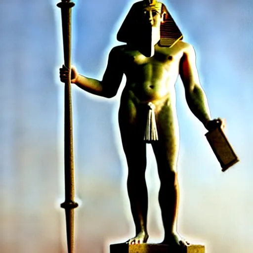 Image similar to zeus, egyptian statue