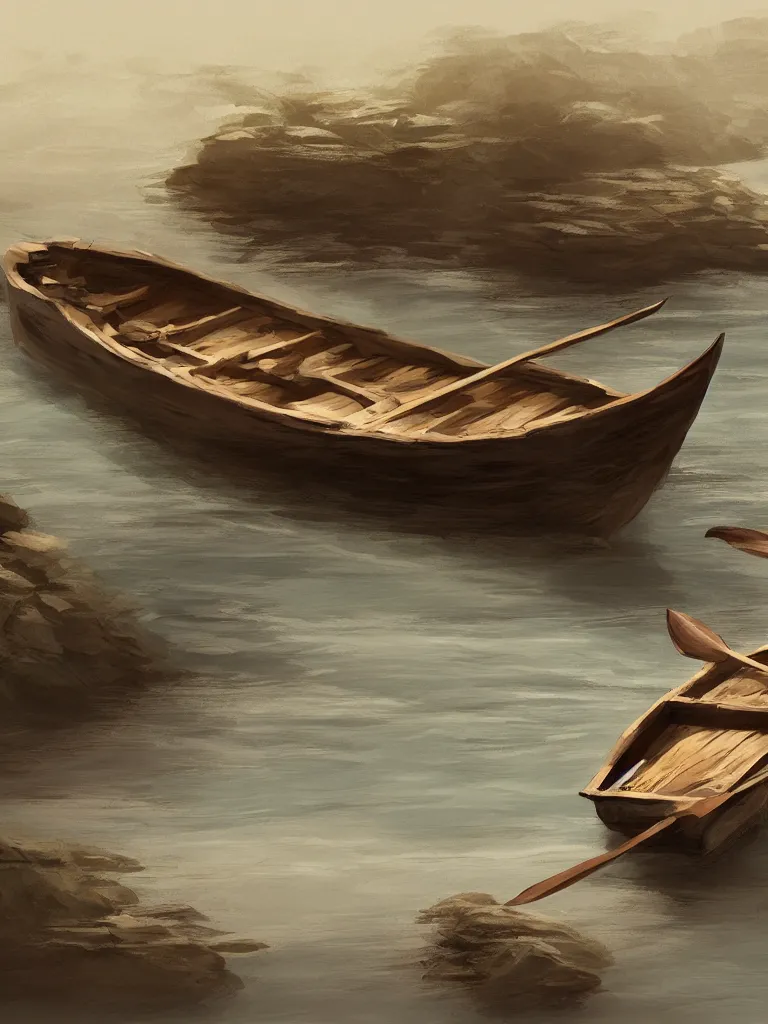 Image similar to rowboat by Disney Concept Artists, blunt borders, rule of thirds