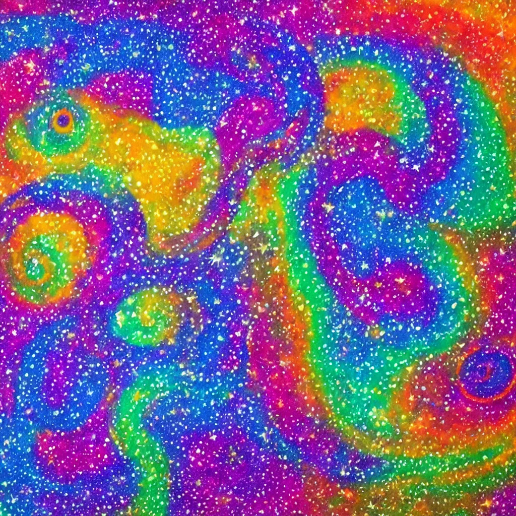 Image similar to rainbow cosmic octopus