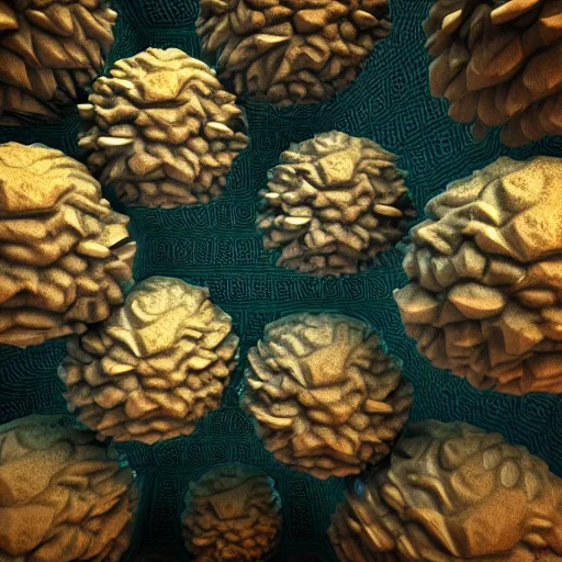 Image similar to hyperrealism parallel universe beavers in style of mandelbulb 3 d and voxel graphics rendered in blender and octane render