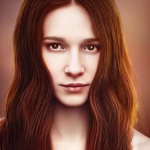 Prompt: pure and kind aristocratic long straight brunette female, complete person, innocent, pure, naive, atmospheric lighting, painted, intricate, volumetric lighting, beautiful, rich deep colours masterpiece, golden hour, sharp focus, ultra detailed, by leesha hannigan, ross tran, thierry doizon, kai carpenter, ignacio fernandez rios