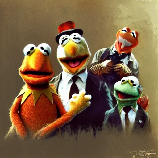 Prompt: the muppets, craig mullins