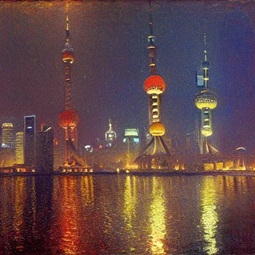 Prompt: Shanghai, night, China, Turner