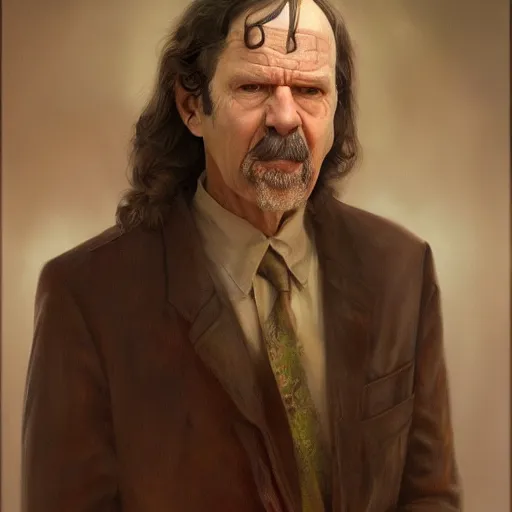 Prompt: hyperrealisticdetailed matte portrait painting of Gene Belcher by andreas rocha and john howe and Martin Johnson