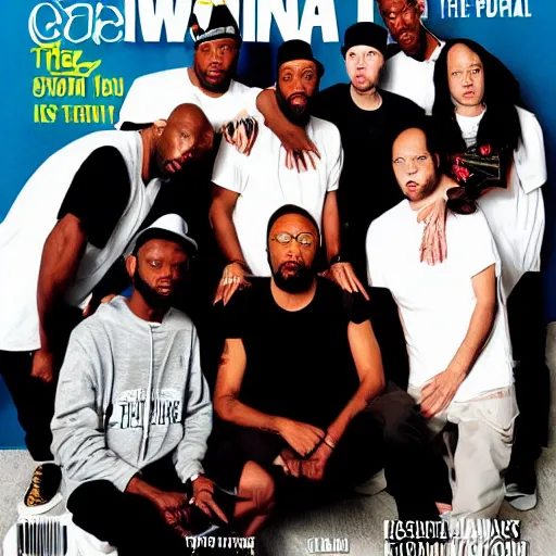 Image similar to the wu tang clan poses for a photo, magazine cover