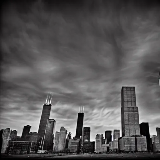 Prompt: post-apocalyptic Chicago