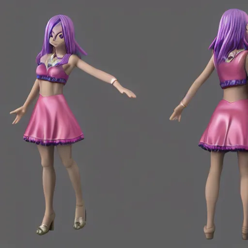 Prompt: photorealistic lucy fairy tail 3d model