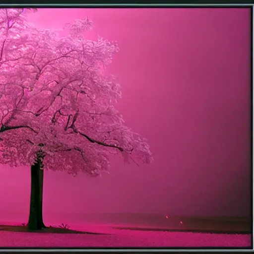 Prompt: pink tree cinematography