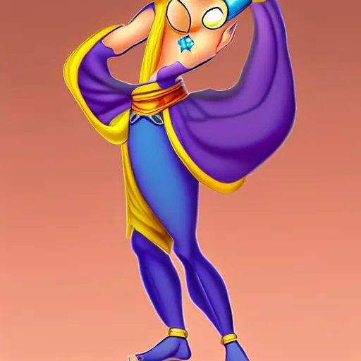 Image similar to genie character ， by alladin