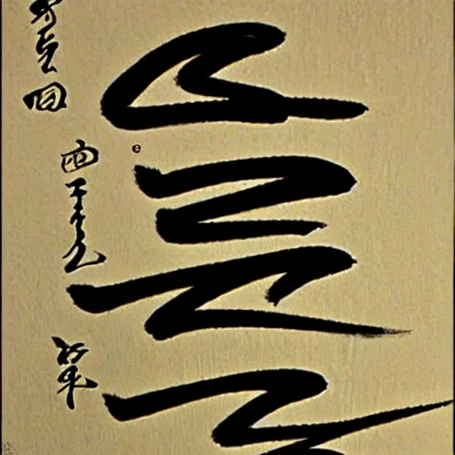 Prompt: zen calligraphy ink