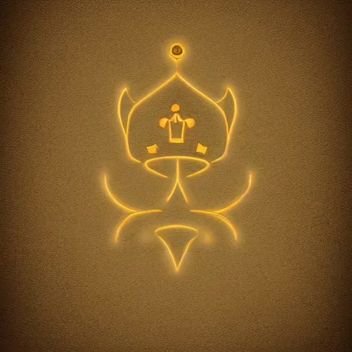 Prompt: glowing king's scroll paper floating in the air, in the style of digital artwork