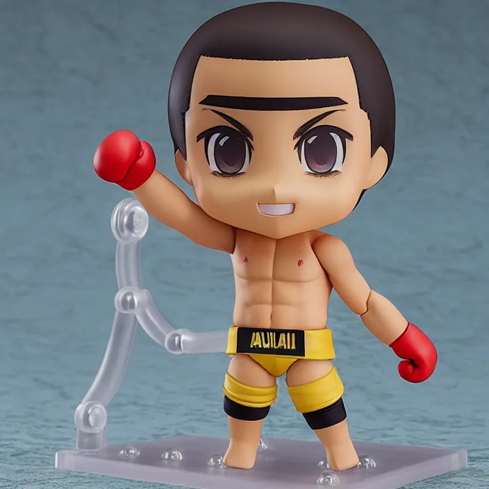 Image similar to Muhammad Ali, An anime Nendoroid of Muhammad Ali, figurine, detailed product photo