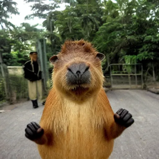 Image similar to Capybara as Fidel Castro