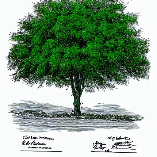 Image similar to patent drawing of a willow tree. 8k resolution.