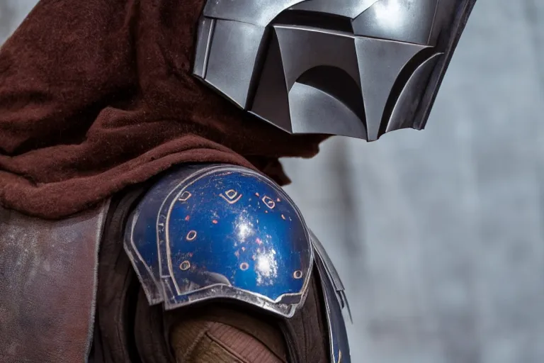 Image similar to Grogu, still from the Mandalorian show, shallow depth of field, Nikon 50mm f/1.8G