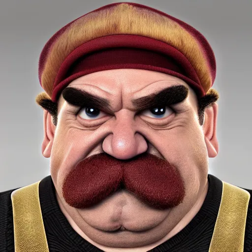 Prompt: photoreal wario