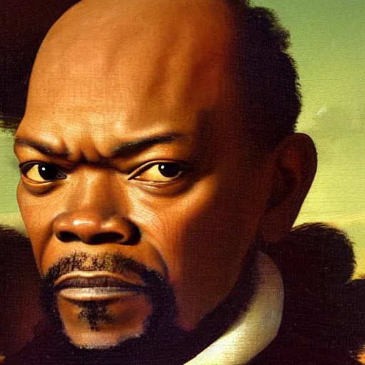 Image similar to a 1 6 0 0 s portrait painting of samuel l jackson