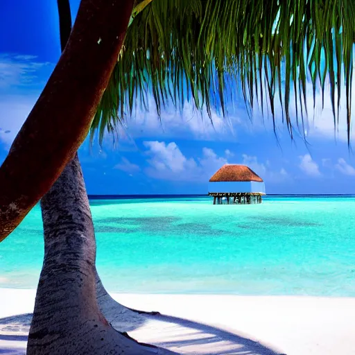 Prompt: the beach, maldives