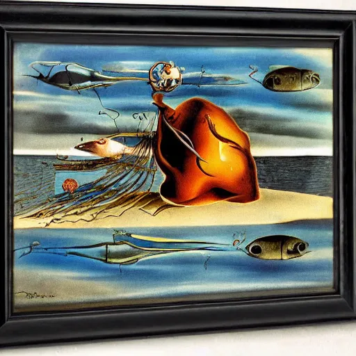 Prompt: overfishing by salvador dali