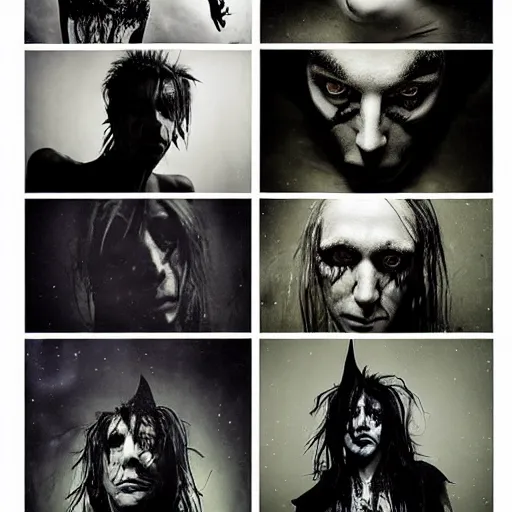 Prompt: stunning portrait of gaunt iggy pop a ( the cure fan ) as dream from sandman, dim stars as eyes, by jeremy mann, by cedric peyravernay, by by russ mills, by richard avedon and ben templesmith, dramatic lightning, sadness, dark eye sockets, in the shadows, punk rock, gothic, high detailed, 8 k