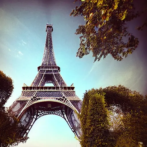 Image similar to extreme wide angle photograph of the eiffel tower by murad osmann,