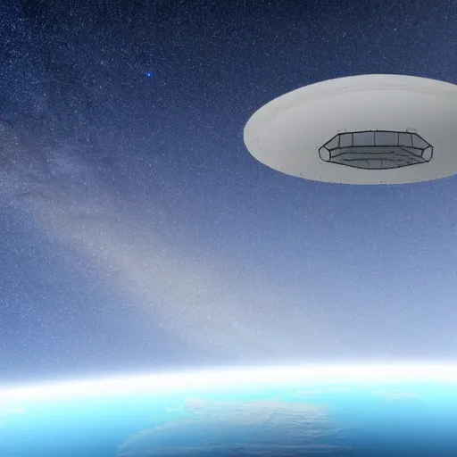 Prompt: « an amateur picture of a giant ufo in the sky »