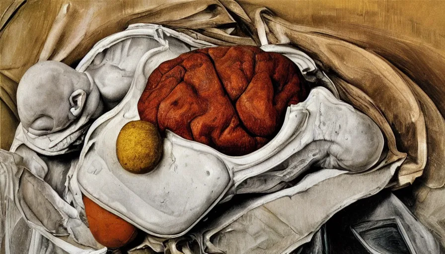 Prompt: high quality high detail painting by lucian freud, hd, all of the knowledge of the world in one brain, photorealistic lighting