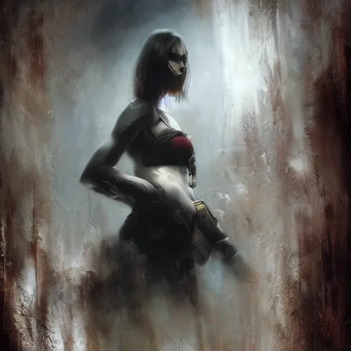 Prompt: a shadow follows me wherever i go by raymond swanland, highly detailed, dark tones