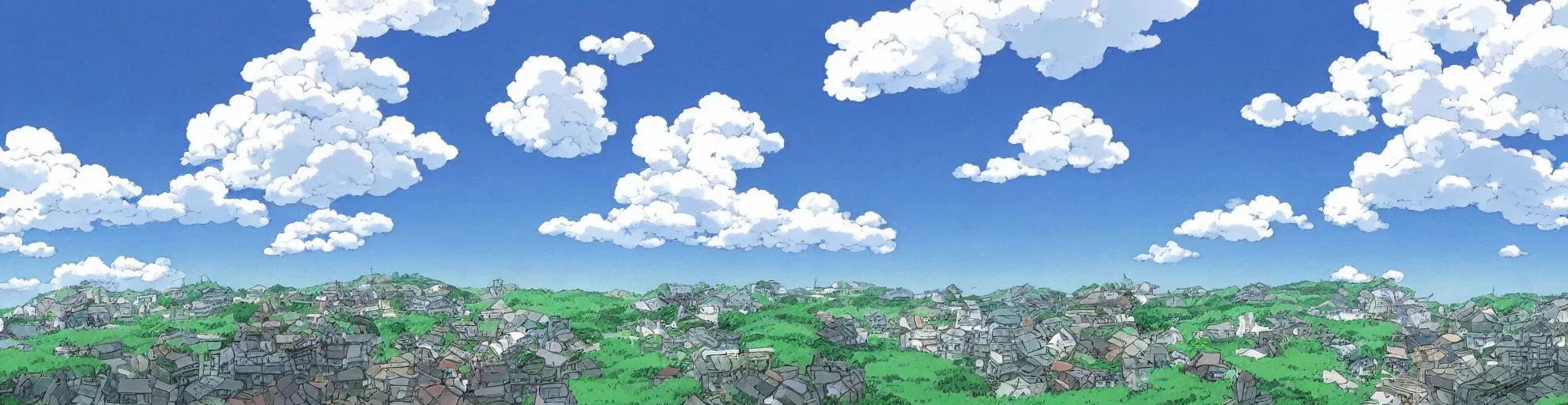 Image similar to A cloudy sky, by Studio Ghibli