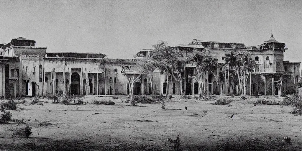 Prompt: ashanti palace, 1 8 7 4