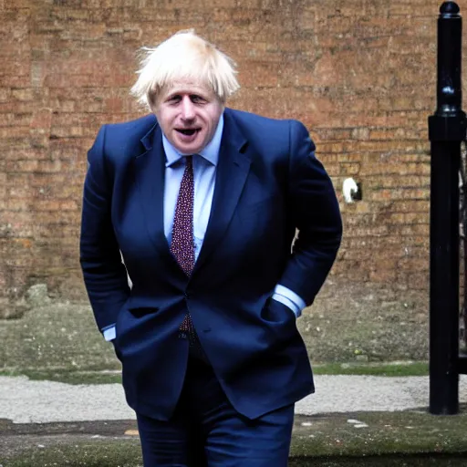 Image similar to Boris Johnson in prison
