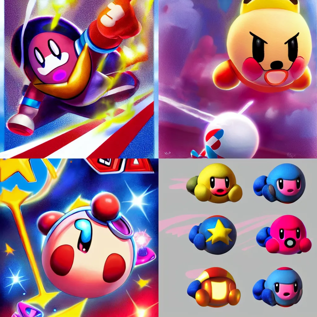 Prompt: Kirby superstar ultra, photorealistic, artstation, detailed