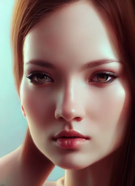 Image similar to high angle photo of a gorgeous young woman in the style of stefan kostic, realistic, sharp focus, 8 k high definition, insanely detailed, intricate, elegant, art by stanley lau and artgerm