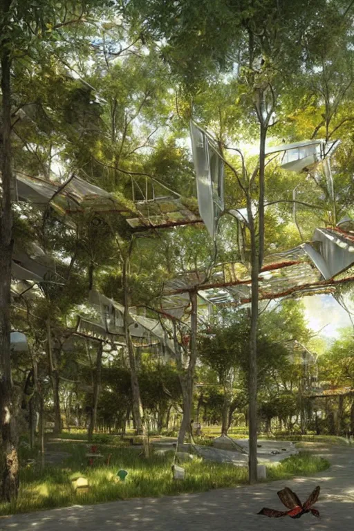 Prompt: an ecological art park, by alejandro burdisio and donato giancola and greg rutkowski - - width 1 0 2 4