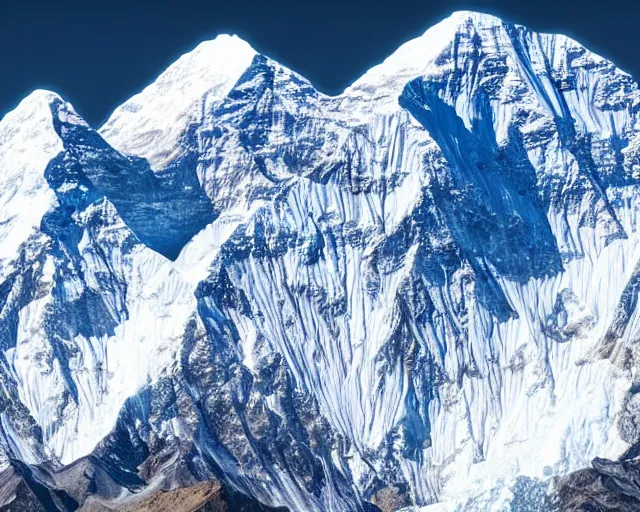 Prompt: 4 k hd, highly detailed photograph of mount everest, shot with sigma f / 4. 2, 2 5 0 mm sharp lens, sharp focus, consistent, highly detailed light refraction, high level texture render