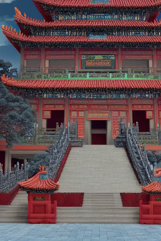 Image similar to Resplendent Chinese style palace, cg big scene, virtual engine, octane rendering